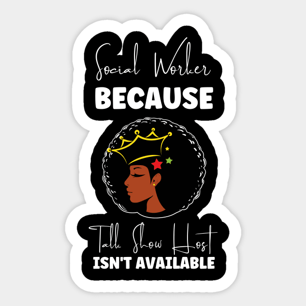 Black Social Worker Sticker by Chey Creates Clothes